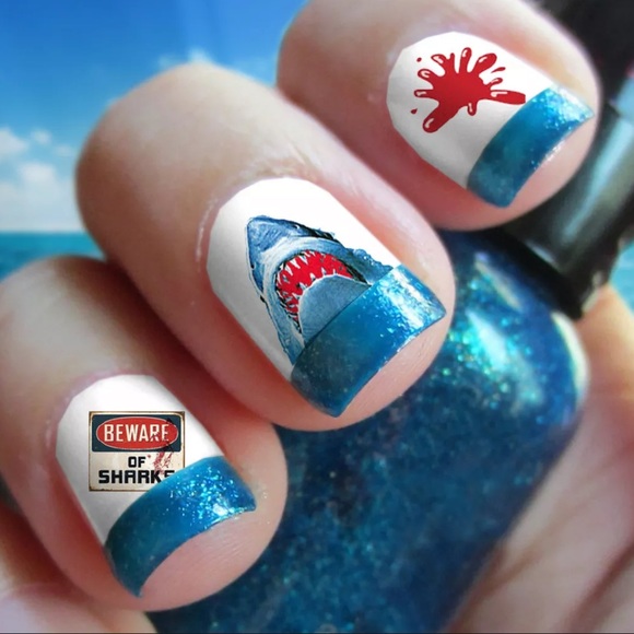 💌BO/GO$6 Shark Week Transfer Nail Decals - Picture 4 of 7